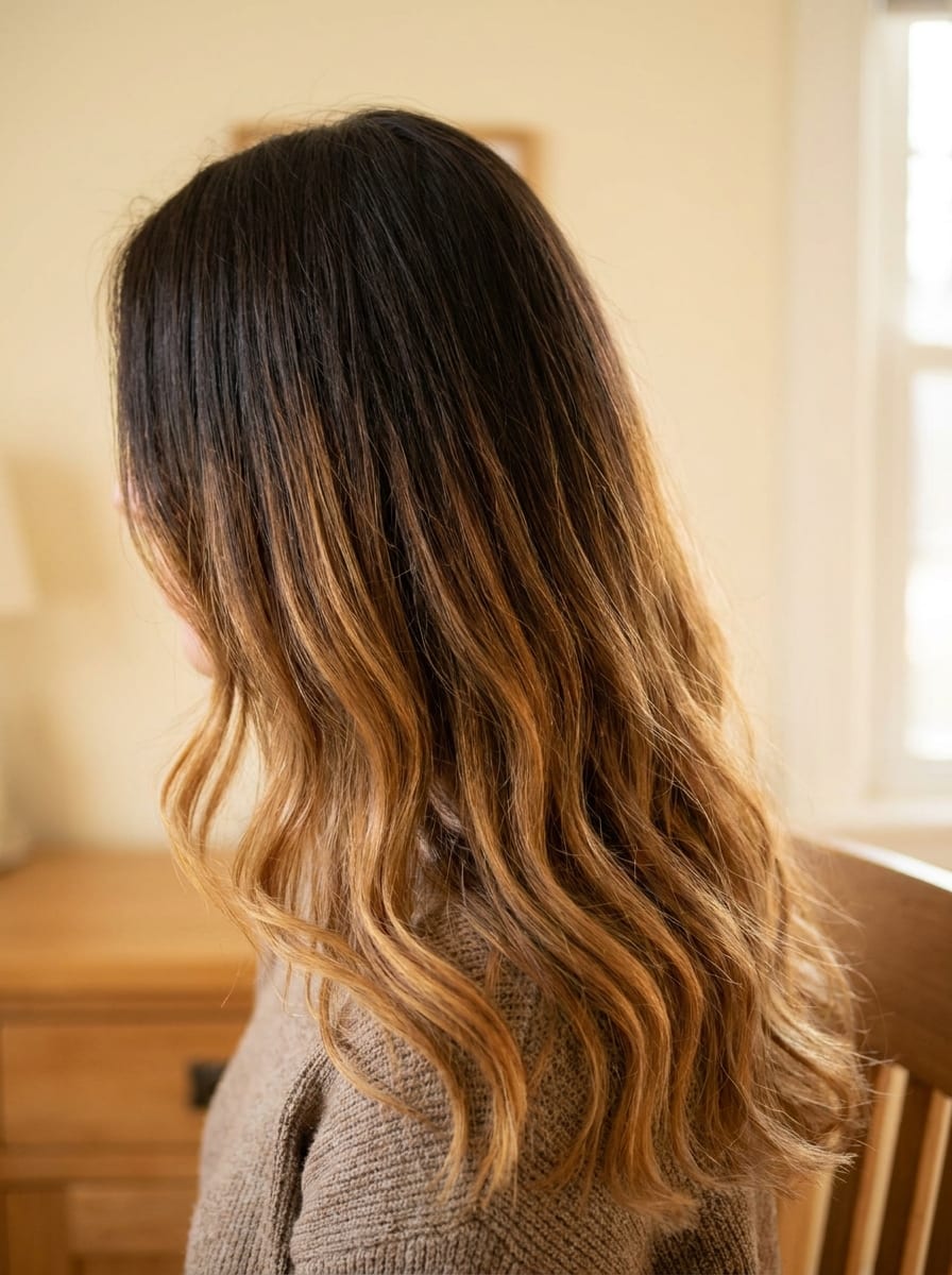 Karamell Ombré - Karamell Haare Idee
